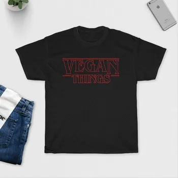 Skuggnas Vegan Things póló vicces póló tökéletes ajándék Unisex divat alkalmi felsők póló Kiváló minőségű rövid ujjú vegán póló