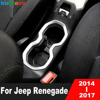 Autó első konzol Vízpohár italtartó keret burkolat burkolat Jeep Renegade 2014 2015 2016 2017 matt belső kiegészítők