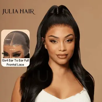Julia Hair 13x4 Pre-Everything Paróka Csipke elülső ragasztó nélküli Body Wave Paróka viselet Go Real Ear To Ear Super Secure láthatatlan csomók