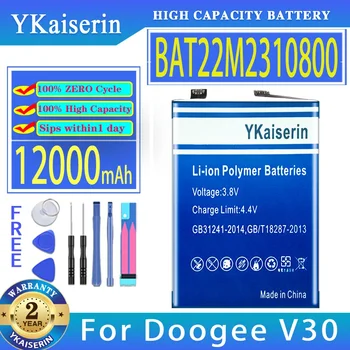  YKaiserin akkumulátor BAT22M2310800 12000mAh Doogee V30 Bateria esetén