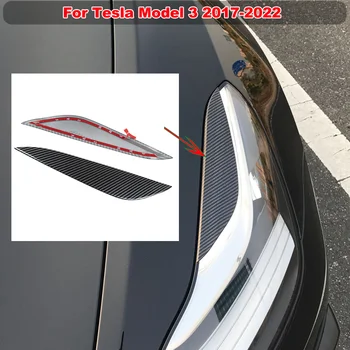 Fényszóró szemhéjak Szemhéj díszítő matrica borító műanyag szemöldök Tesla Model 3 2017 2018 2019 2020 2021 2022 Autós kiegészítők