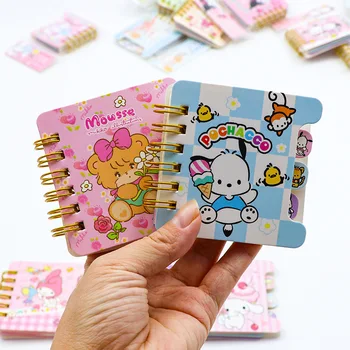 Új forró eladás Sanrio Mini notebook diák hordozható rajzfilm színes oldal napló jegyzetek tekercs könyv díj iskolai kellékek nagykereskedelme