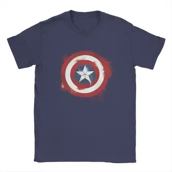 Amerika Kapitány spray festett Marvel pólók férfi tiszta pamut pólók O nyakú póló rövid ujjú ruhák ajándékötlete