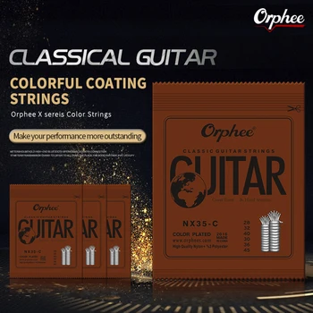 Orphee NX35C klasszikus gitárhúrok Nylon ezüstözött klasszikus gitárhúrok Húros hangszerek Gitár alkatrészek és tartozékok