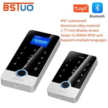 Tuya garázskapunyitó vízálló fém ujjlenyomat-billentyűzet és Bluetooth beléptető rendszer Telefon alkalmazás feloldása Többnyelvű