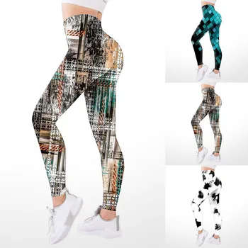 Női alkalmi magas derékbőségű jóga leggings jelmez 2024 nyomtatott minta stílusú edzés edzőtermi viselet jelmez nőknek