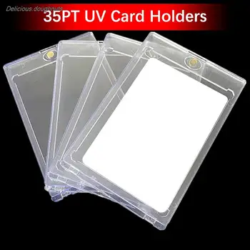 Erős mágneses 35PT UV kártyatartók Akril átlátszó védőtok Játékkártya Kártyamappa hüvelyek Gyerekjátékok ajándék