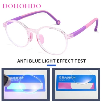 Fashion kék fényt blokkoló szemüveg gyerekeknek számítógépes szemüveg TR90 keret átlátszó lencse lány fiú videó játék gyermek védőszemüveg