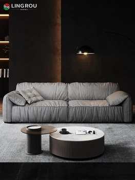 Elefántfül kanapé olasz minimalista Nordic kanapé pehely szövet designer nappali bútor tofu blokkok