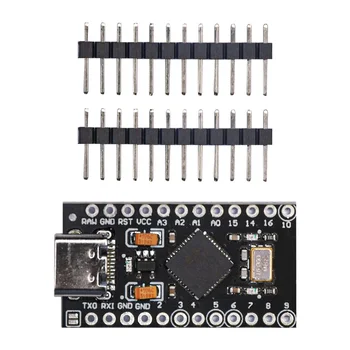 ATmega32U4 Type-C MINI USB PRO Micro Arduino számára ATmega32U4 3.3V/16MHz modul 2 soros tűs fejléccel Leonardo USB kártyához