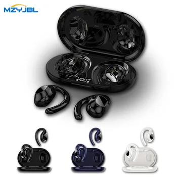 MZYJBL I68 légvezető fejhallgató vezeték nélküli Bluetooth 5.3 fülhallgató 9D sztereó hangzás EarHook sport headset mikrofon fülhallgatóval