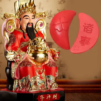 2Db fából készült jóslás Szent poharak Kellékek faragott taoista jóslási kellékek Feng Shui figurák Szent Gua Kupa Vallásdísz