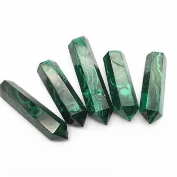 Zöld malachit pálca pont kristály gyógyító kövek díszítéshez