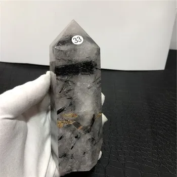 természetes fekete turmalin pont kvarc kristály reiki gyógyító természetes kövek és ásványok
