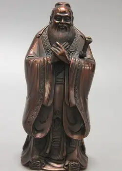 Kínai ókori konfucianizmus Bronz réz Nagy Konfuciusz Kong Zi szobor