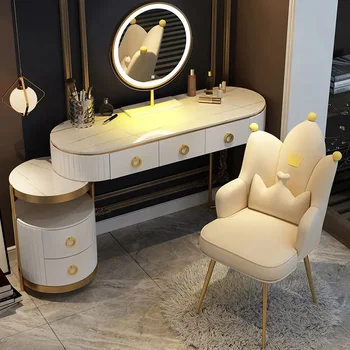 Modern egyszerű fésülködőasztal Hiúság tároló szekrény Hálószoba fiókok Fésülködő asztal smink Tocador Maquillaje Luxus bútorok
