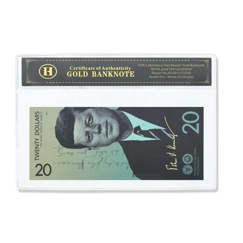 Amerikai dollár John F. Kennedy elnök 20 USD bankjegy és kagyló Pénznem nélküli ajándéktárgyak Kézműves emlékajándékok
