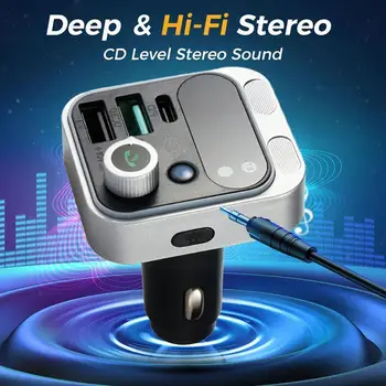  Dual USB MP3 zenelejátszó kihangosító PD 30W szivargyújtó töltő töltő autó Bluetooth gyors adó 5.0 Fm autó J7R4