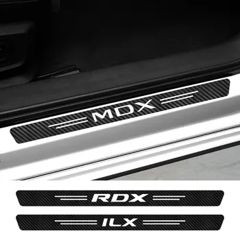 4PCS Autóajtó Küszöb matricák Dekorációs matricák Autós kiegészítők Acura CDX ILX MDX V6 Aspec NSX RDX RL RLX TL TLX TLX-L TSX ZDX