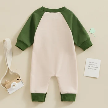 Kisfiú lány bodys csecsemő lóhere nyomtatás szerencsés jumpsuit ruha tavaszi újszülött ruhák