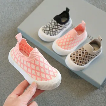 Légáteresztő gyerekcipők csúszásgátló puha gumi alsó baba tornacipő alkalmi lapos tornacipő gyermek gyermek lány lány fiú sportcipő