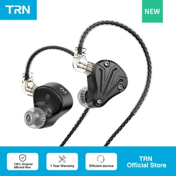 TRN BAX Pro 2BA 1DD 2EST Tribrid fém fülbe helyezhető fülhallgató IEM HIFI DJ Monitor futás sport fejhallgató Füldugó headset