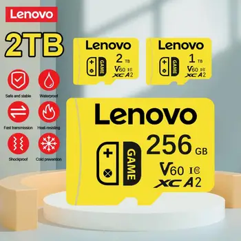 Lenovo Micro TF/SD kártya 128GB Class 10 High Speed A1 2TB memóriakártya 1TB 512GB flash memória SD kártya 256GB adapter Android telefon