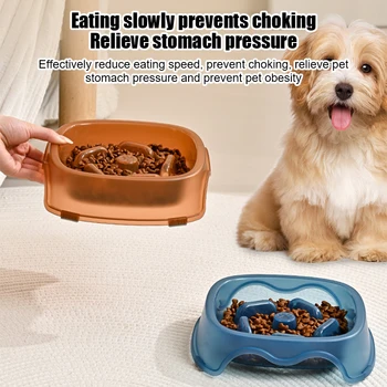Slow Food tál kutyáknak Fulladásbiztos lassú evésű kisállat-etető tálak csúszásmentes kölyökkutya macskák Ételtároló élelmiszer snack kisállat kellékek