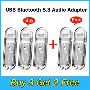 USB Bluetooth 5.3 adapter vezeték nélküli Bluetooth audio adapter Bluetooth audio vevő csatlakozó autós számítógép hangszóró fejhallgatóhoz