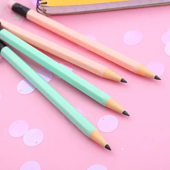 2Db: Nincs szükség élesítésre Toll Írószer kellékek Ajándék kék rózsaszín örök ceruza íráshoz Rajz Egyszínű végtelen ceruza