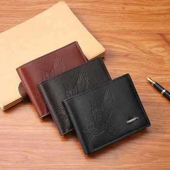 Férfi PU bőr érme pénztárca hitelkártya tartó pénzváltó tasak férfiaknak vintage minimalista kis pénztárca