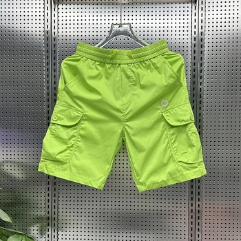 Férfi ruházat 2023 nyár Új szivárványos rövidnadrág Homme Big Pocket Design alkalmi nadrág Koreai divat All Match Sport rövidnadrág Férfi