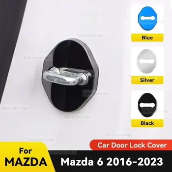 Autós ajtózár dekoráció védő fedőzászlók emblémája rozsdamentes acél tok MAZDA 6-hoz 2016-2023 2022 Automatikus tartozékok