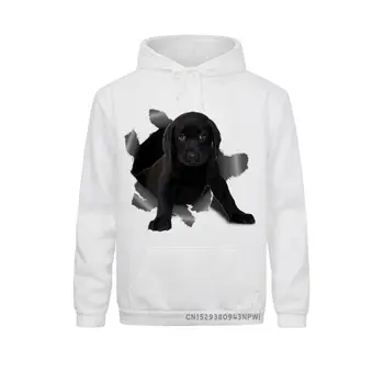 Aranyos fekete labor szakadt szövet - Fekete labor szerető kutya tulajdonos kiskutya pulóver akciós női kapucnis pulóverek pulóverek nyomtatott sportruházat