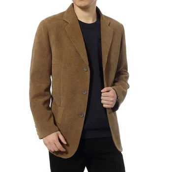 Új középkorú férfi üzleti alkalmi öltöny csúcskategóriás kordbársony öltöny kabát tavaszi és őszi egyszínű blézerkabát férfi blézerek