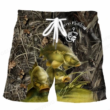 Új férfi fürdőruha rövidnadrág 3D nyomtatás Horgászat Gyerekek Nyári sportok Úszás Szörfözés Beach Shorts Casual Quick Dry Retro Beach Shorts