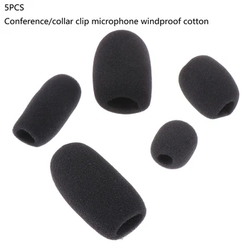 5PCS habszivacs fülhallgató mikrofon fedél mikrofon szélvédő fejhallgató szivacs fekete mikrofon dedikált készlet fejhallgató csere