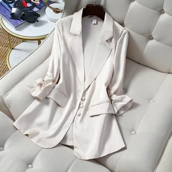 2023 Új nyár Ősz Tavaszi blézer női ruhák gombDivat Solid Slim Long Jacket Női blézerek Kabátok Felsőruházat