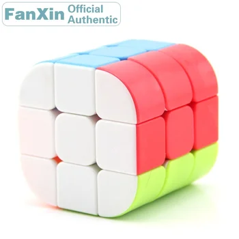 FanXin 3x3x3 hengeres varázskocka oszlop Professzionális sebesség puzzle Twisty Agy Antistressz Oktató játékok gyerekeknek