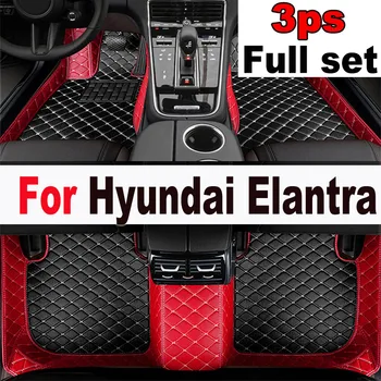 Autó padlószőnyegek Hyundai Elantra Avante HD 2007 ~ 2010 Luxus bőrszőnyeg autó belső alkatrészek Autó kiegészítők