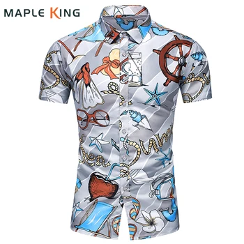 Print férfi póló 7XL nyári alkalmi rövid ujjú Camisa Masculina ruha Hawaii ingek 2023 férfi luxustervező blúz felsők