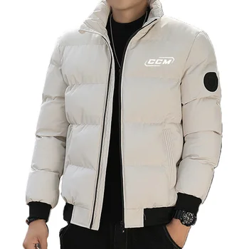 CCM Forró értékesítés téli márkájú sport, szabadidő, divat, meleg és szélálló cipzáras állvány gallér, sűrített kabát, férfi kabát