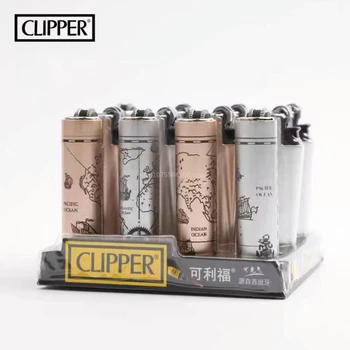 Új Clipper bután gázgyújtó fém nejlon robbanásbiztos hordozható csiszolókorong gázgyújtó ajándék férfiaknak