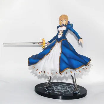 41cm Sors marad Éjszakai kard Altria Pendragon Anime figura Szobor Dekoráció Modell Medál Gyermek játékok Karácsonyi ajándékok gyerekeknek