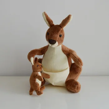 Kenguru anya és fia plüss játék plüssbaba rajzfilm Ausztrália Nemzeti kincs vad természet állatkert állat fiú lány születésnapi ajándék